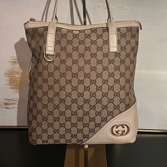 Pre-loved GUCCI GG Canvas New Britt Tote - Picture 2 of 11